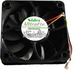 NIDEC 6015 60*15mm U60R12MLAB-53 12V 0.05A 3 Wires 3 Pins Case Fan 6CM CPU Cooler NIDEC 6015 60*15mm U60R12MLAB-53 12V 0.05A 3 Wires 3 Pins Case Fan 6CM CPU Cooler