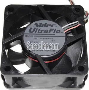 NIDEC 6025 60*25mm U60T12MUB7-52 12V 0.16A 3 Wires 3 Pins Case Fan 6CM CPU Cooler NIDEC 6025 60*25mm U60T12MUB7-52 12V 0.16A 3 Wires 3 Pins Case Fan 6CM CPU Cooler