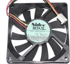 NIDEC 8015 80*15mm D08R-12TH 12V 0.17A 3 Wires 3 Pins Case Fan 8CM CPU Cooler NIDEC 8015 80*15mm D08R-12TH 12V 0.17A 3 Wires 3 Pins Case Fan 8CM CPU Cooler