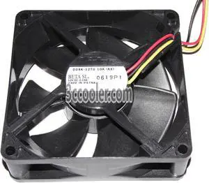 NIDEC 8025 80*25mm D08K-12TU 10A (AX) 12V 0.19A 3 Wires 3 Pins Case Fan 8CM CPU Cooler
