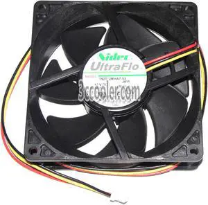 Original Nidec T92T12MHA7-53 9225 9CM NBR Hydraulic Bearing Cooling fan with 12V 0.14A 2400 RPM 25dbA 92X92X25MM 3 Wires 3Pins Connector