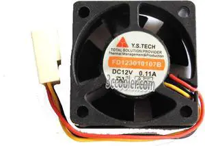 Y.S.TECH 3010 30*10mm FD123010107B 12V 0.11A 3 Wires 3 Pins Case fan 3cm mini cooler
