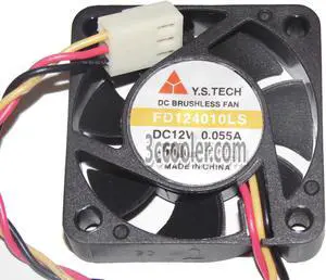 Y.S.Tech 4010 40*10mm FD124010LS 12V 0.055A 3 Wires 3 Pins Case fan 4cm mini cooler for switch