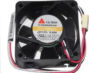 Original Y.S.TECH 6025 60*25mm FD126025EB 12V 0.42A 3 Wires 3 Pins Case fan 6CM CPU cooler