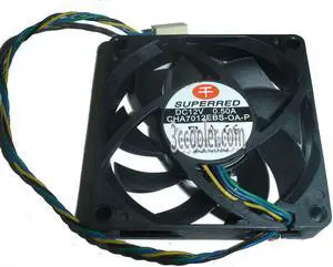 Superred 7CM 7015 CHA7012EBS-OA-P 12V 0.5A 4Wire Cooling Fan