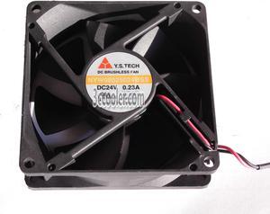 Y.S.TECH 8025 80*25mm NYW08025024BSS 24V 0.23A 2 Wires 2 Pins Case fan 8CM cpu cooler inverter fan