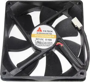 Y.S.TECH 9225 92*25mm FD129225MB-N 12V 0.16A 3 Wires 3 Pins Case fan 9CM CPU Cooler