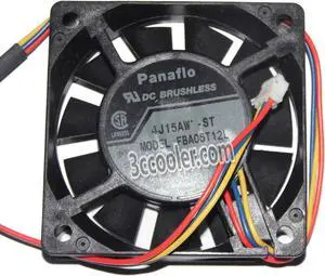 Panaflo 6015 60*15mm FBA06T12L 4J15AW-ST 12V 0.13A 3 Wires 3 Pins Case fan 6CM Server cooler Panaflo 6015 60*15mm FBA06T12L 4J15AW-ST 12V 0.13A 3 Wires 3 Pins Case fan 6CM Server cooler