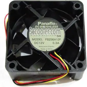 Panaflo 6025 60*25mm FBZ06A12F 12V 0.3A 3 Wires 3 pins case fan 6cm cpu server cooler