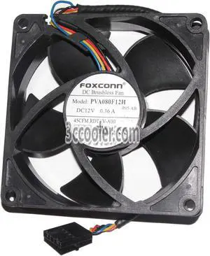 Foxconn 8020 80*20mm PVA080F12H RDTTV P05-AB 12V 0.36A 4 Wires 4 Pins PWM case fan 8CM cpu cooler