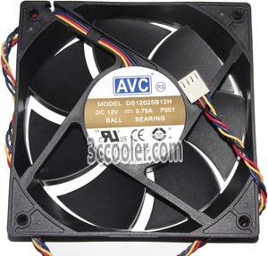 AVC 12025 120*25mm DS12025B12H P001 12V 0.75A 4 Wires PWM 4 Pins Case fan 12CM CPU cooler