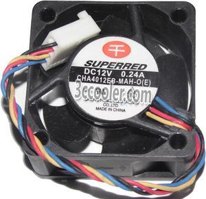 SUPERRED 4020 40*20mm CHA4012EB-MAH-O (E) 12V 0.24A 4 Wires 4 Pins Case fan 4CM switch cpu cooler