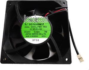Servo 12038 120*38mm CNDC24B4-953 24V 0.32A 2 Wires Case fan 12CM inverter server power cooler