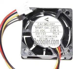 Melco 4015 40*15mm MMF-04C24DS RC4 24V 0.09A 3 Wires 3 Pins 4CM inverter ABB fanuc server cooler for CA1382-H01  FR-E520 E500