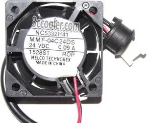 Melco 4015 40*15mm MMF-04C24DS ROP NC5332H41 24V 0.09A 2 Wires Case fan 4CM inverter ABB fanuc server cooler