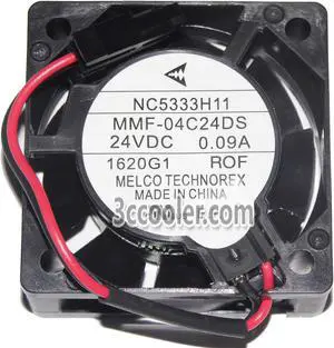 Melco 4015 40*15mm MMF-04C24DS ROF NC5333H11  24V 0.09A 2 Wires Case fan 4CM inverter ABB fanuc server cooler