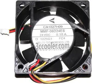 Original Melco 6CM 60*25mm MMF-06D24ES FC4 CA1027H09 24V 0.1A 3 Wires 3 Pins Case fan for YASKAWA PLC ABB Original Melco 6CM 60*25mm MMF-06D24ES FC4 CA1027H09 24V 0.1A 3 Wires 3 Pins Case fan for YASKAWA PLC ABB