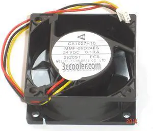Original Melco 6CM 60*25mm MMF-06D24ES FC5 CA1027H10 24V 0.1A 3 Wires 3 Pins Inverter Fan for YASKAWA PLC ABB