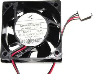 Original Melco 6CM 60*25mm MMF-06G24ES ROA 24V 0.1A 2 Wires 2 Pins Inverter Fan for YASKAWA PLC ABB Original Melco 6CM 60*25mm MMF-06G24ES ROA 24V 0.1A 2 Wires 2 Pins Inverter Fan for YASKAWA PLC ABB