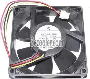 Original Melco 9CM 90*25mm MMF-09B12DM RB6 12V 0.16A 3 Wires 3 Pins Case Fan for Server CPU YASKAWA PLC ABB