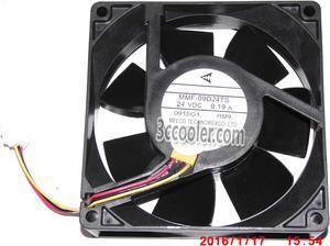 Original Melco 9CM 90*25mm MMF-09D24TS RM9 24V 0.19A 3 Wires 3 Pins Inverter Fan for YASKAWA PLC ABB