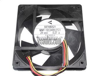 Original Melco 12CM 120*38mm MMF-12C24RH-FC1 55FA80521 24V 0.27A 4 Wires 4 Pins inverter Fan for PLC ABB Yaskawa device