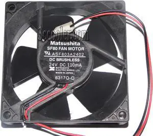 MATSUSHITA 8CM 80*25mm SF80 ASF803A2402 6317Q-C 24V 110mA 2 Wires 2 Pins inverter fan Case cooler MATSUSHITA 8CM 80*25mm SF80 ASF803A2402 6317Q-C 24V 110mA 2 Wires 2 Pins inverter fan Case cooler