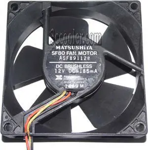MATSUSHITA 8CM 80*25mm SF80 ASF891128 12V 185mA 3 Wires Case Fan for Server inverter cpu