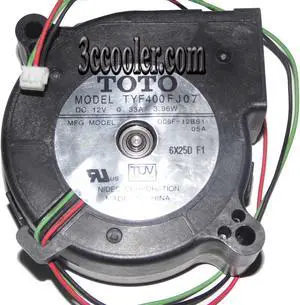 TOTO 6CM 60*25mm TYF400FJ07 D06F-12BS1 12V 0.33A 3.96W 3 Wires 3 Pins Blower Case fan projector cooler TOTO 6CM 60*25mm TYF400FJ07 D06F-12BS1 12V 0.33A 3.96W 3 Wires 3 Pins Blower Case fan projector cooler