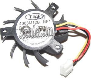 T&T 4CM 4008M12B NF1 12V 0.14A 3 Wires 3 Pins Frameless Fan for vga graphics card Chipset