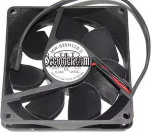 T&T 8CM 80*25mm MW-825H12S 8025H12S 12V 0.24A 2 Wires 2 Pins Case Fan cpu cooler