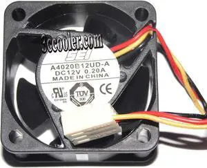 SEI 4020 A4020B12UD-A 12V 0.2A 3 Wires  3 Pins conncetor cooling fan