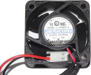 Jamicon 4CM 40*20mm KF0420S5H-R 5V 1.3W 2 Wires 2 Pins Case Fan notebook laptop cooler