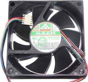 MGT8012UR-W25 8025 12V 0.66A 2 Balls Bearing Cooling fan with 4 Wires 4Pins PWM 80*80*25MM