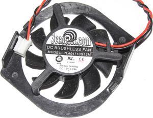 Power Logic PLA04710S12M 12V 0.09A 2 wires 2 pins diamond-shaped vga fan graphics card cooler