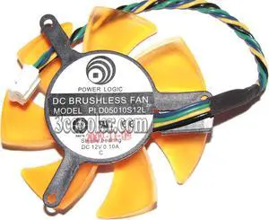 Power Logic PLD05010S12L DFB501012H 12V 0.1A 4 wires 4 pins 7 blades vga fan graphics card cooler