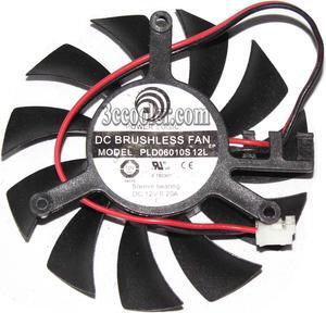 Power Logic PLD06010S12L 12V 0.2A 2 wires 2 pins 11 blades vga fan graphics card cooler