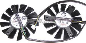 Twins Power Logic PLD08010B12HH 12V 0.35A 4Wire 4 pins R7850 HD7850 R7950 HD7950 R7870 HD7870 VGA Fan