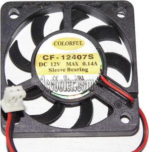 Colorful 40mm*07mm CF-12407S 12V 0.14A 2 wires 2 Pins Inverter fan switch cooler