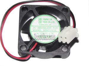 Young Lin 25*10mm 2.5cm DFB251012L 12V 0.7W 2 wires 2 pins micro fan switch cooler
