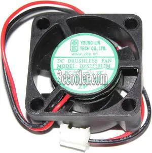 Young Lin 25mm*10mm 2.5cm DFS251012M 12V 1.3W 2 wires 2 pins micro fan switch / Hard disk cooler