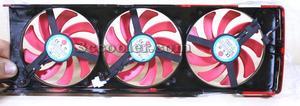 NTK FD7010H12S 12V 0.35A 3 pcs 3/4 Wires 4 Pins Frameless VGA Fan with a black cover for ATI HD7990