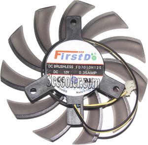 FirstD FD7010H12S 12V 0.35A 2 wires 2 pins frameless vga fan graphics card cooler