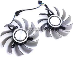 2 Pcs/ Group  FirstD FD7010H12S 12V 0.35A 4 Wires  4 Pins Connector For XFX 8010