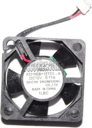 Shicoh ICFAN 3010 F3010EB-12TCV-A 12V 0.11A 2 Wires 2 Pins Connector DC Square Cooling fan