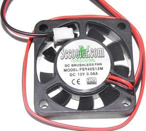 10 Pcs Original FSY 40*10mm 4CM FSY40S12M  square Cooling fan with  12V 0.08A 2-Wires 2 Pins
