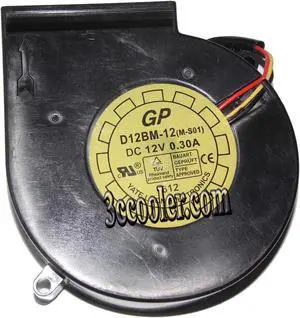 YateLoon 97*33mm 10CM D12BM-12 12V 0.3A 3 wires 3 pins blower fan server cpu cooler