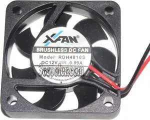 Xfan 40*10MM RDH4010S 12V 0.09A 2 wires 4CM case fan switch router cpu cooler