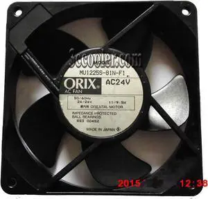 ORIX 120*25mm 12CM MU1225S-81N-F1 AC24V 11W/9.5W 50/60Hz 2 pins black fan UPS inverter power cooler ORIX 120*25mm 12CM MU1225S-81N-F1 AC24V 11W/9.5W 50/60Hz 2 pins black fan UPS inverter power cooler