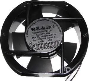 COMMONWEALTH 172*51mm 17CM FP-108EX-S1-S 220V/240V 50/60Hz 0.22A 38W 2 wires Axial AC fan cabinet ups server cooler